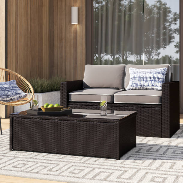 Mercury Row® Crosson Rectangular 4 Person Outdoor Dining Set